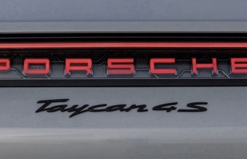 New matte black taycan rear - black,