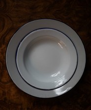 set of 2 Small Rustic White Enamel Outdoor Camping Plate Vintage Farmhouse