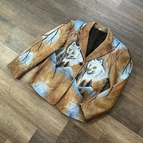 Vtg hand painted wolf - vtg,