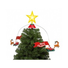 Rotating santa reindeer - rotating, santa,