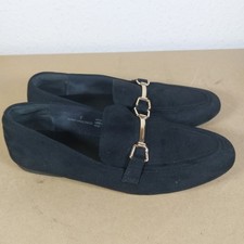 Mens M&S Luxury Black Suede Slip-on Loafers Shoes Size UK 7 Marks Spencer Used 