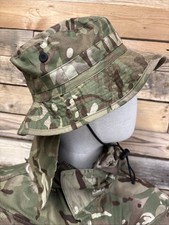 British Army MTP Multicam Tropical Boonie Bush Hat With Removable Flap Mens Kids