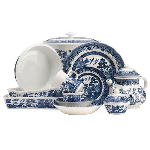 Blue willow ceramic dinner set - willow,
