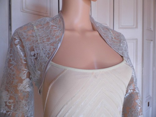 Silver lace bridal - silver,