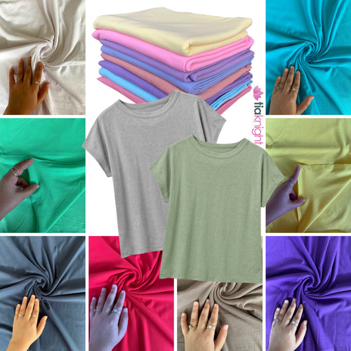 Cotton lycra jersey way - cotton, 4