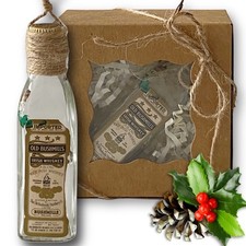 Old Bushmills Irish Whiskey Artisan Vintage Miniature Glass Bottle Ornament