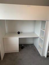 IKEA Smastad Loft Cabin Bed with desk, drawers, wardrobe & shelves.