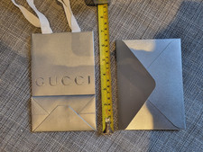 Gucci silver gift bag & card &