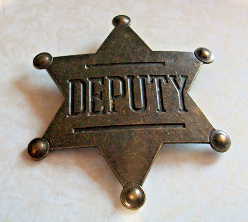Deputy badge dark brass colour - badge,