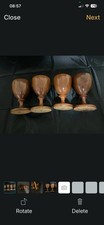 Vintage Wooden Goblets X4 Hand