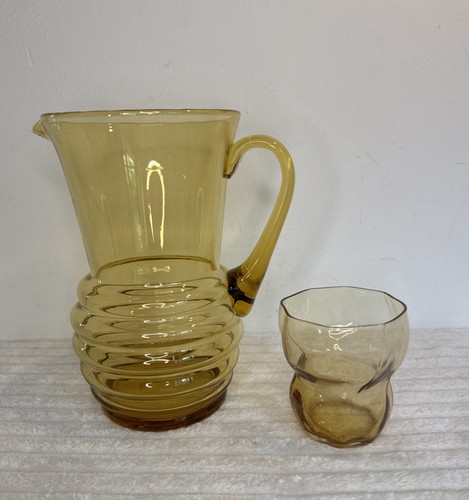 Vintage amber glass honeycomb - vintage,