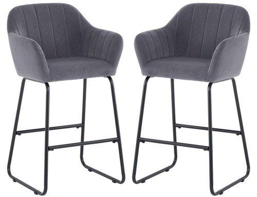 Set grey velvet bar - set,