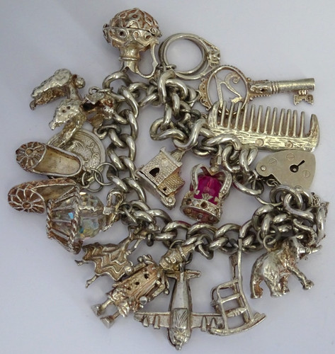Vintage heavy solid silver