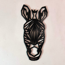 3D Printed Zebra Geometric Wall Art, Wall hanging, Custom Decor, Gift