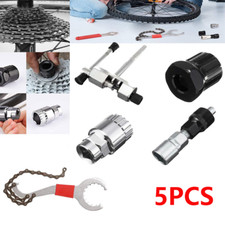 5x Bicycle Repair Kits Bike Cassette Crank Chain Whip Spanner Removal Tool Set