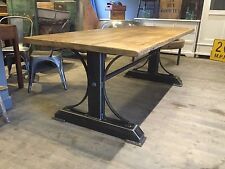 Rustic Industrial Reclaimed Metal Iron Bridge Frame Dining Table Steampunk