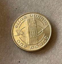 1991 ISLE OF MAN ELLAN VANNIN  MOBILE PHONE ONE 1 POUND COIN DIE AA BU