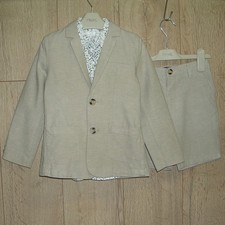 Next Boys Beige Linen Blazer