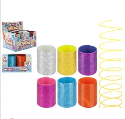Metallic slinky spring - metallic,