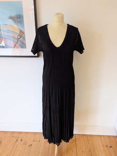 Chesca black lace pleated - pleated,