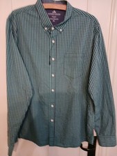 Easy Clothing Men's Checked Long Sleeve Shirt Green/blue.size Xlarge. New