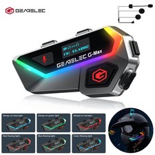 Motorcycle Intercom Helmet Headset Bluetooth 5.2 FM 2000M 2-6 Riders Music Share