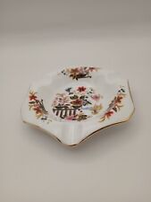 Vintage Ash Tray Royal Stafford Bone China Floral Castle Ashtray Made in England