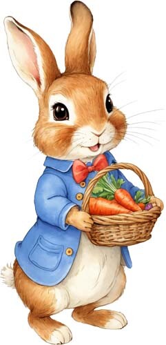 Peter rabbit flower wall - peter, art
