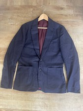 GORGEOUS PAUL SMITH BLUE COTTON BLAZER - SIZE SMALL (40" INCH CHEST)