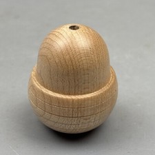 Lathe Turned Solid Wooden Pull Cord Weight Light Switch Shower Toilet Bathroom