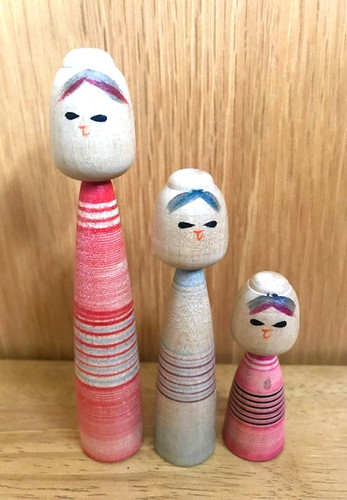 Japanese kokeshi dolls - , x3