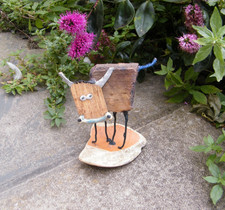 Driftwood steer -sculpture