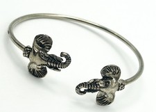 Silver plated elephant - elephant, bangle