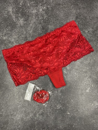 Red lace suspender belt - lace, 1