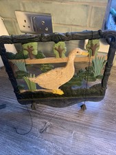 Cast Iron Recipe Book Stand Holder Duck Birds Country Kitchen