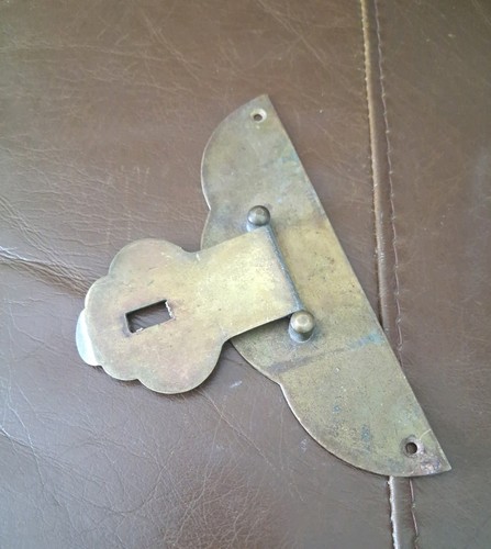 Vintage brass hasp - brass,