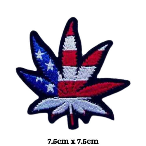 Marijuana leaf american - american, flag