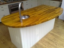 Solid Iroko Wood Worktop, 40mm
