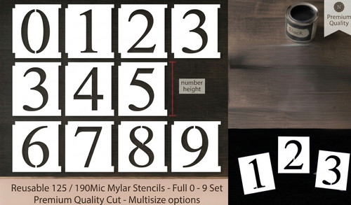 Number stencils set times - stencils,