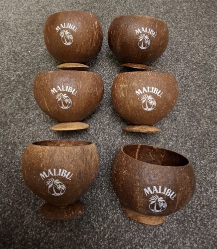 Set malibu coconut cups - of, 6