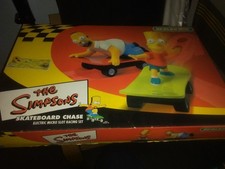 Scalextric The Simpsons Skateboard Chase Electric Micro Slot Racing Set Complete