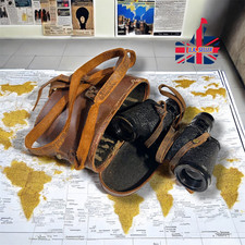 Vintage 1944 Binoculars With Leather Case Graticule High R.E.L Canada 6x30