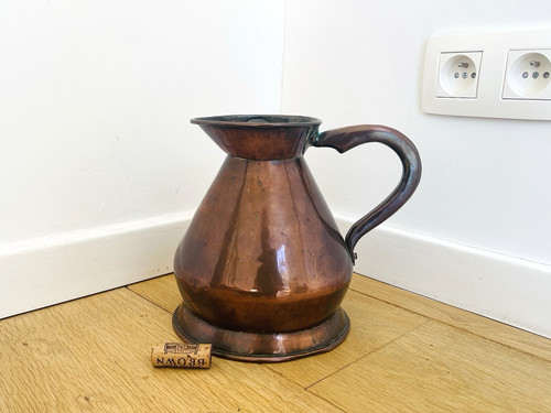 Antique half gallon copper - copper, ale
