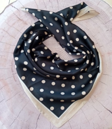 Black taupe polka dot - polka,