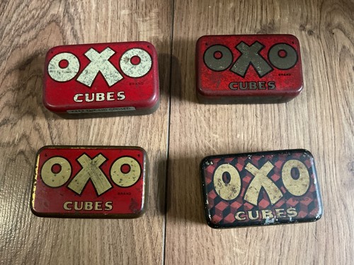 Four vintage oxo cubes - vintage,