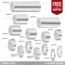 CHROME SILVER Roll PIN STRIPE