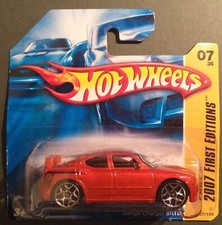 HOT WHEELS 2006 DODGE CHARGER SRT8, METALLIC ORANGE, SHORT CARD .