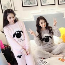  Ladies Pyjama Set Soft Warm Top + Pants Lounge  Nightwear Novelty Cosy Gift Set