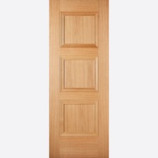 LPD Internal Amsterdam Oak Pre Finished 3 Panel Fire Rated FD30 Solid Doors
