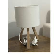 Modern Table Lamp Wood Tripod